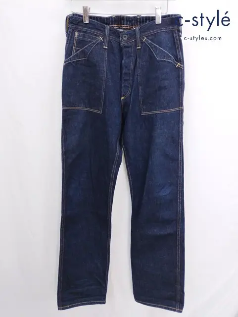 FREEWHEELERS UNION SPECIAL OVERALLS デニムパンツ W30-34 インディゴ ボタンフライ