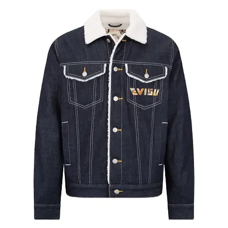 EVISU(エヴィス) ジャケット TWO-LAYER BRUSHSTROKE DAICOCK SHERPA-LINED DENIM JACKET