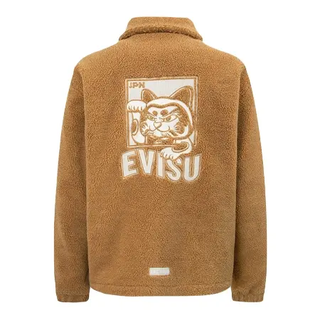 EVISU(エヴィス) ジャケット FORTUNE CAT APPLIQUÉ SHERPA JACKET