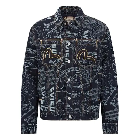 EVISU(エヴィス) ジャケット ALLOVER JAPANESE PATTERN JACQUARD DENIM JACKET