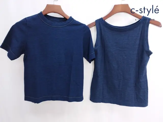 45R フォーティファイブアール タンクトップ 1 Tシャツ インディゴ コットン100％ レディース