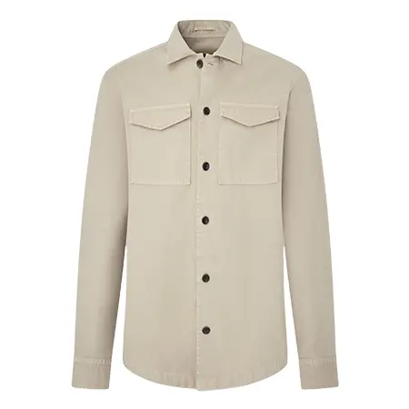 HACKETT LONDON(ハケットロンドン) シャツ ヘリンボーン オーバーシャツ / ビーチ