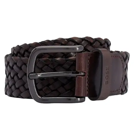 HUGO BOSS(ヒューゴボス) ベルト ウーブンレザーベルト ロゴループ