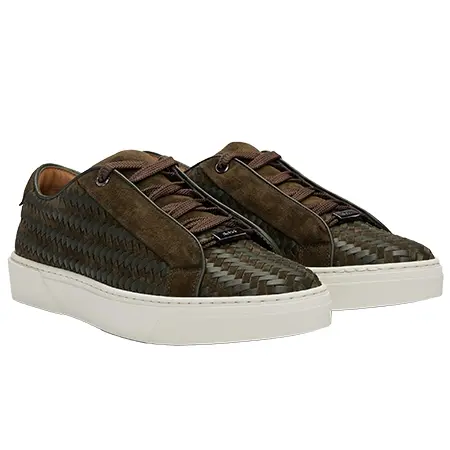 HUGO BOSS(ヒューゴボス) スニーカー Gary イタリア製 ウーブンスニーカー レザー/スエード