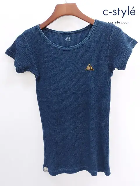 45R フォーティーファイブアール 藍染Tシャツ 1 インディゴ 半袖 レディース