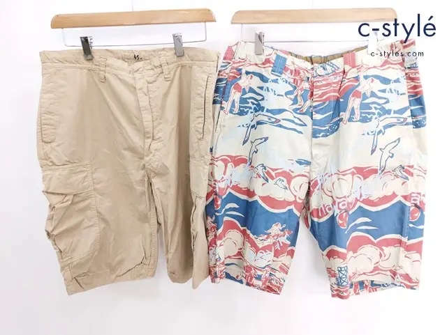 45R フォーティーファイブアール ハーフパンツ 32 3 ベージュ マルチカラー コットン 無地 海