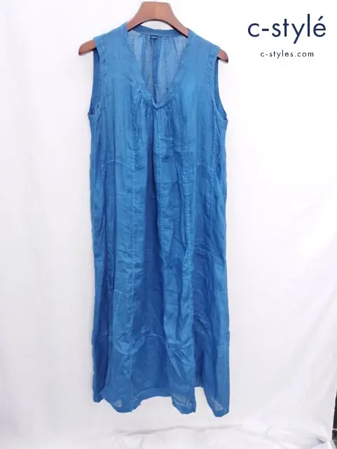 45R フォーティーファイブアール リネンワンピース 0 インディゴ ノースリーブ