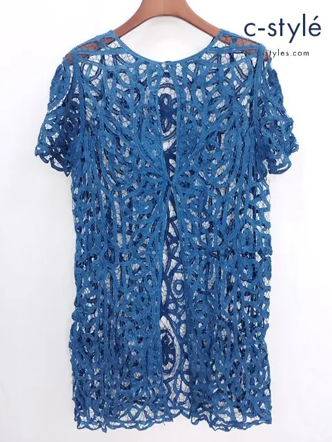 45R フォーティーファイブアール レースワンピース 0 ブルー系 コットン ドレス