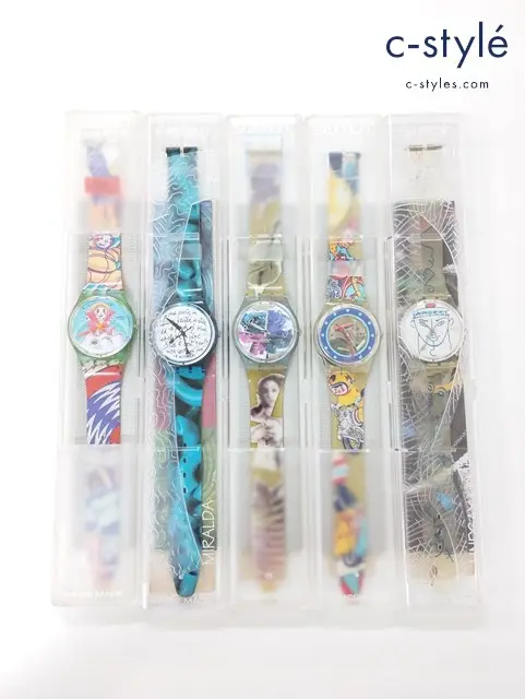 Swatch 腕時計 クォーツ FLOWERS Lindsay Kemp GK207 YURI GG118 BLUE PASTA GG138 Tin Toy GK155 GN122 計5点