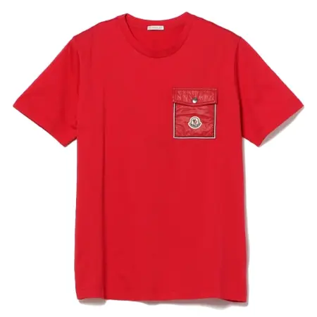 MONCLER(モンクレール) Tシャツ フラップポケット ロゴ クルーネック Tシャツ