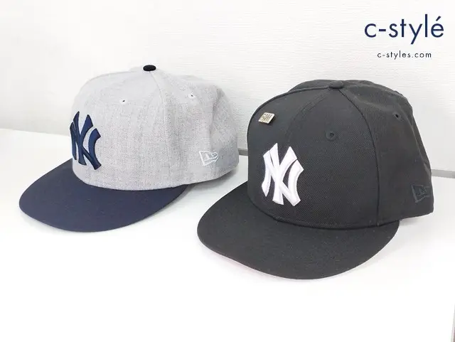 NEWERA ニューエラ キャップ 7・7/8 62.5cm ブラック グレー系 NY ニューヨーク・ヤンキース 59FIFTY