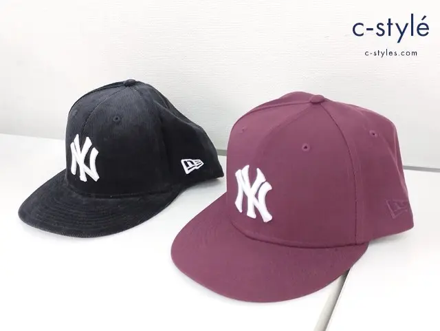 NEWERA ニューエラ キャップ 7・7/8 62.5cm ブラック ブラウン系 NY ニューヨーク・ヤンキース 59FIFTY