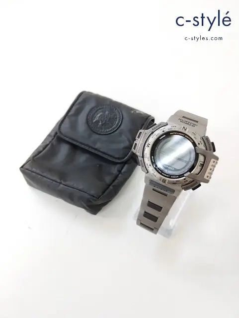 CASIO カシオ 腕時計 クォーツ HUNTING WORLD PROTREK グレー系 PRT-420 1471 ハンティングワールド プロトレック