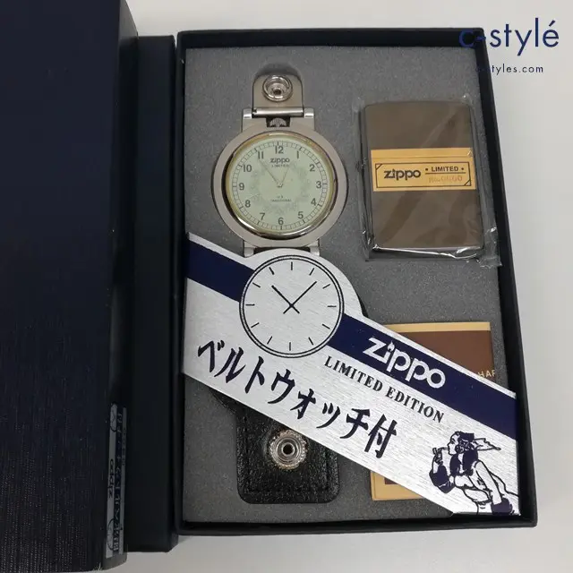 ZIPPO ジッポー ライター ZIPPO LIMITED EDITION No.0800 ’98年 ブラック系 クォーツ ベルトウォッチ付き