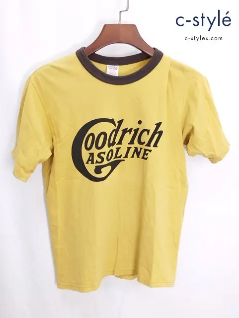 FREEWHEELERS POWER WEAR パワーウェア Goodrich OIL Co. Tシャツ S イエロー系 半袖