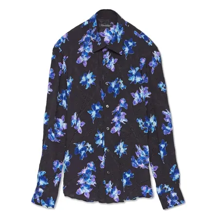 TORNADO MART(トルネードマート) シャツ シュリンクフラワープリントシャツ