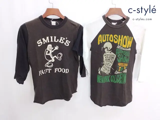 POWER WEAR パワーウェア FREEWHEELERS フリーホイーラーズ Tシャツ AUTO SHOW SMILE’S 茶系