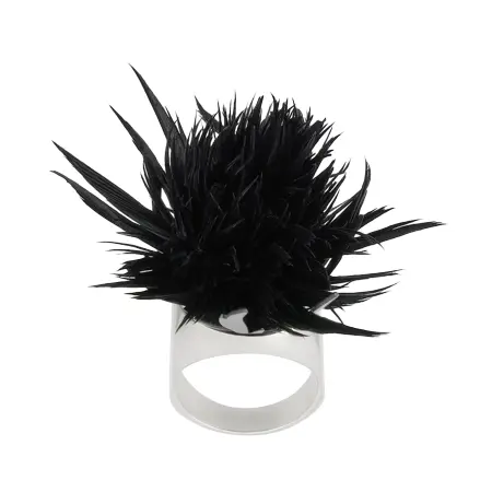 GIVENCHY(ジバンシィ) リング フェザー付きミモザリング