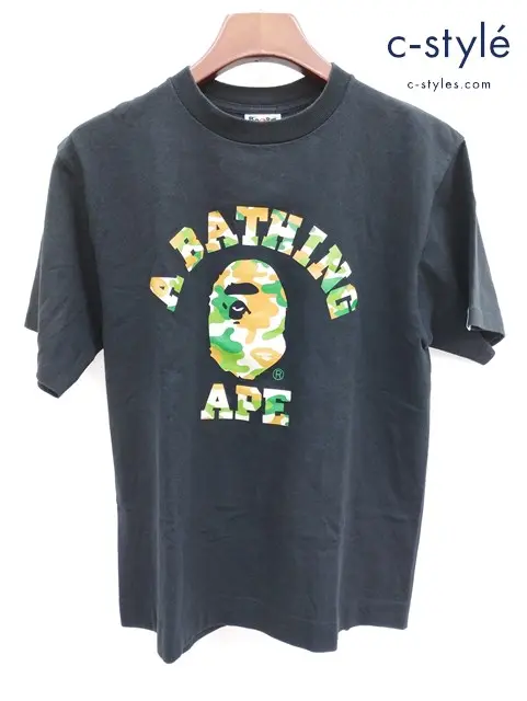 A BATHING APE ア ベイシングエイプ 半袖Tシャツ M ブラック プリント