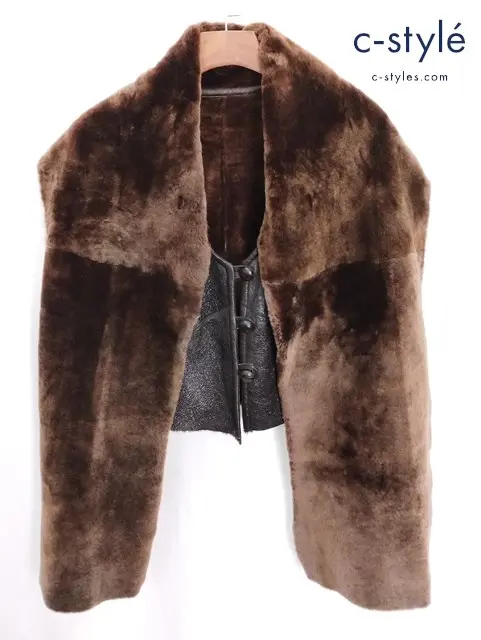 GIORGIO ARMANI ジョルジオアルマーニ レザージャケット 40 ブラウン BORGO201 レディース