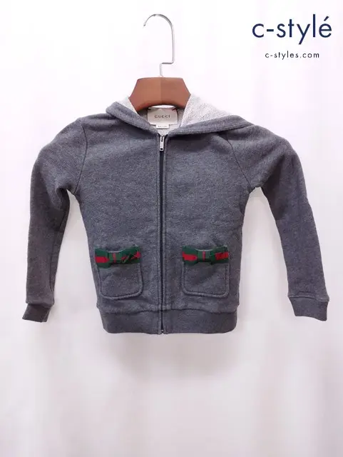 GUCCI グッチ パーカー スウェット 4 グレー キッズ 女の子
