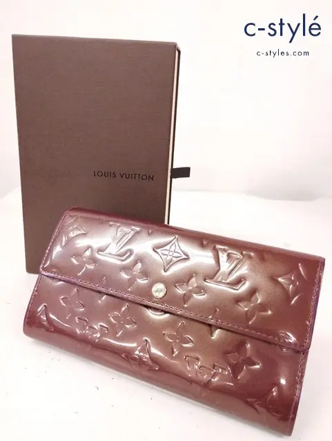 LOUIS VUITTON ルイヴィトン 長財布 ワインレッド ヴェルニ ポルトフォイユサラ M93577