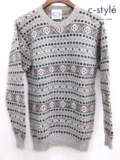 Jamieson’s ジャミーソンズ セーター ニット L グレー系 ウール100