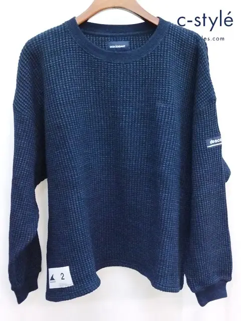 DESCENDANT ディセンダント ニット 2 インディゴ OVER SIZE COTTON KNIT コットン100%