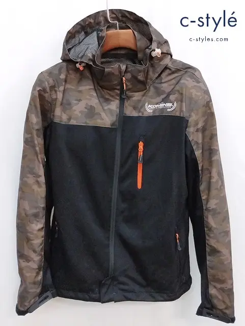 KOMINE コミネ プロテクトメッシュパーカー L ブラック×カーキ カモ柄 10 07-114 バイクウェア