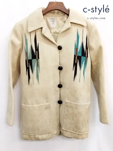 ORTEGA’S オルテガ チマヨジャケット M ホワイト ウール100%