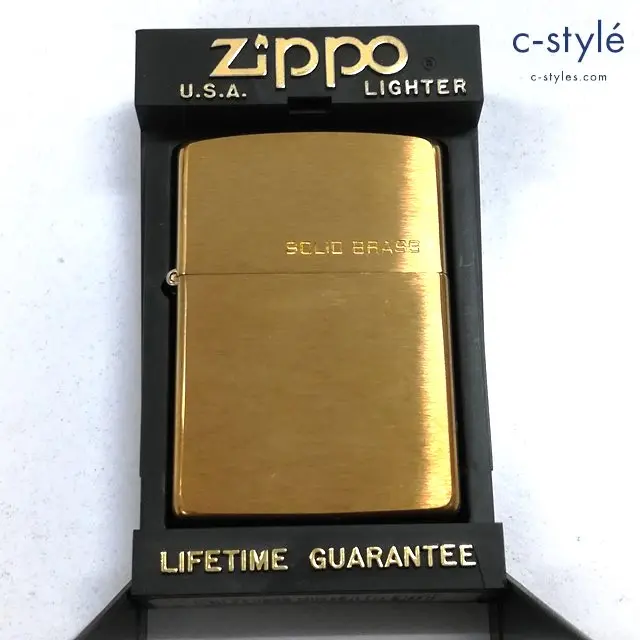 ZIPPO ジッポー オイルライター SOLID BRASS ソリッドブラス 1995年 ゴールド 喫煙具