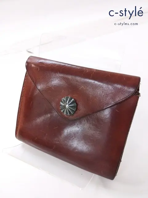 RRL ダブルアールエル コンチョレザーウォレット ブラウン イタリア製
