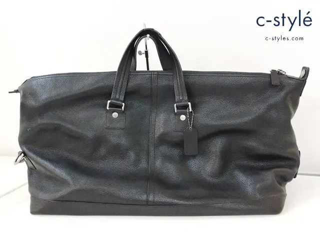 COACH コーチ ボストンバッグ ブラック レザー F70368 ショルダーバッグ