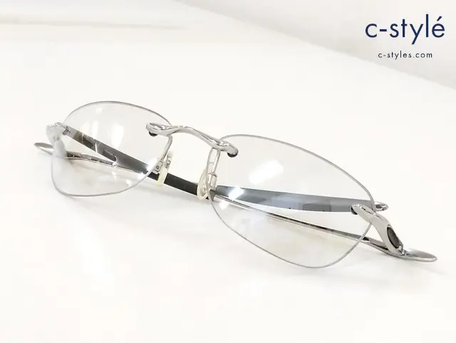 OAKLEY オークリー サングラス シルバー Ti Clear Polished Chrome Why 8.0