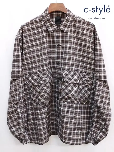 DAIWA ダイワ 長袖シャツ L ブラウン系 Tech New Anglers Open Collar Shirts L/S BE-90022