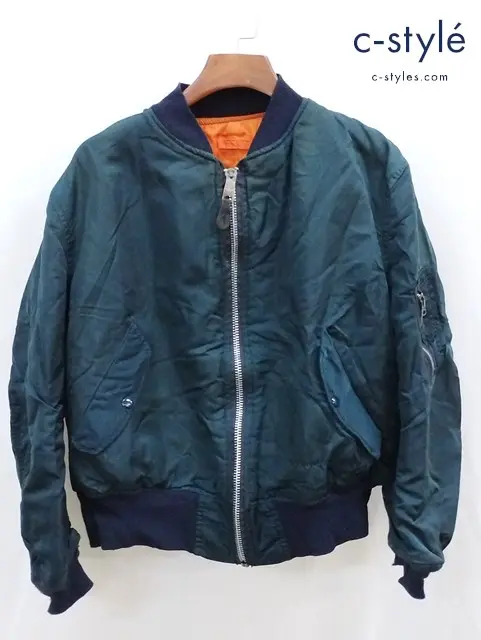 ALPHA INDUSTRIES ﻿アルファ FLYER’S MAN フライヤーマン MA-1 L グリーン系×オレンジ リバーシブル