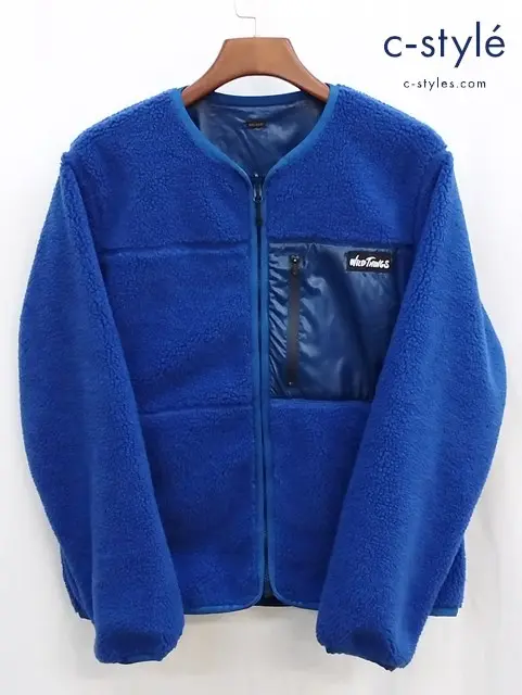 WILD THINGS × DELUXE ワイルドシングス×デラックス リバーシブル ボア フリース ジャケット M 黒