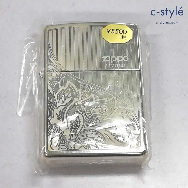ZIPPO ジッポー オイルライター シルバー LIMITED レーザー彫刻 唐草 2003 No.0227 喫煙具