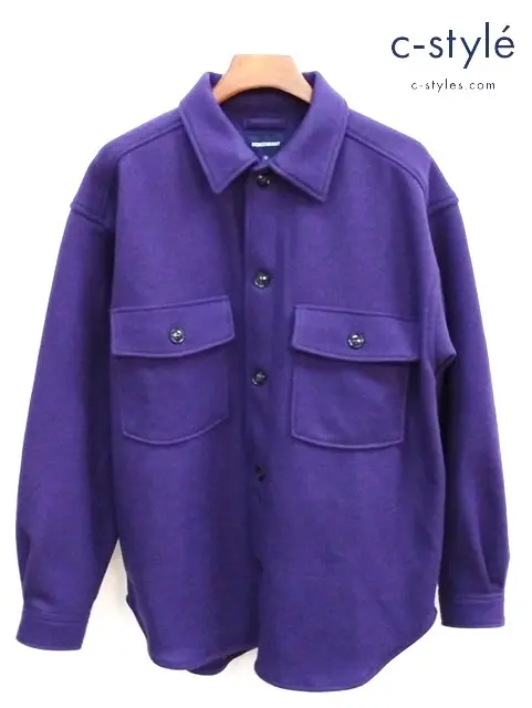 DESCENDANT ディセンダント シャツジャケット 2 パープル