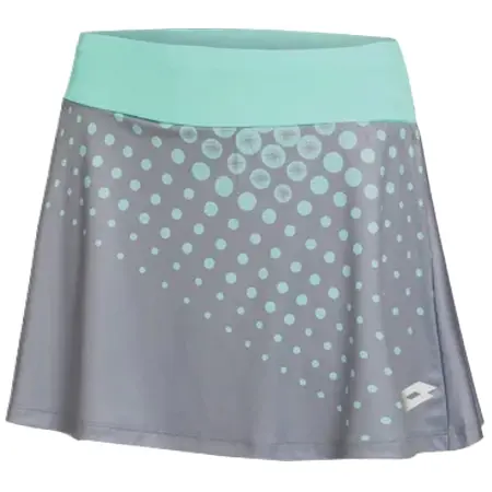 lotto(ロット) テニス ウェア 2022 FW レディース TOP IV 1 スカート 217352-9AI Qシルバー×グリーン