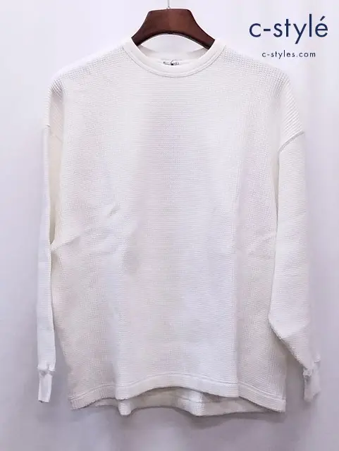 WILLY CHAVARRIA ウィリーチャバリア サーマルカットソー 長袖Tシャツ S ホワイト 綿100％