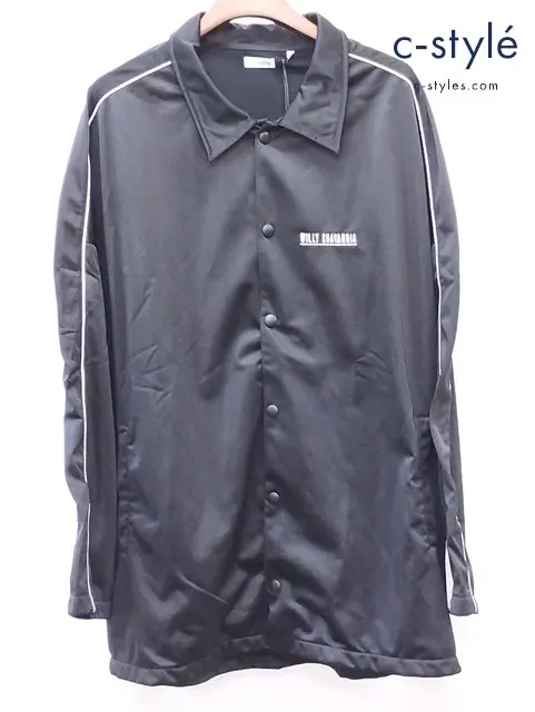 WILLY CHAVARRIA ウィリーチャバリア ジャケットM ブラック MONSTER PUFFER TRACK JACKET
