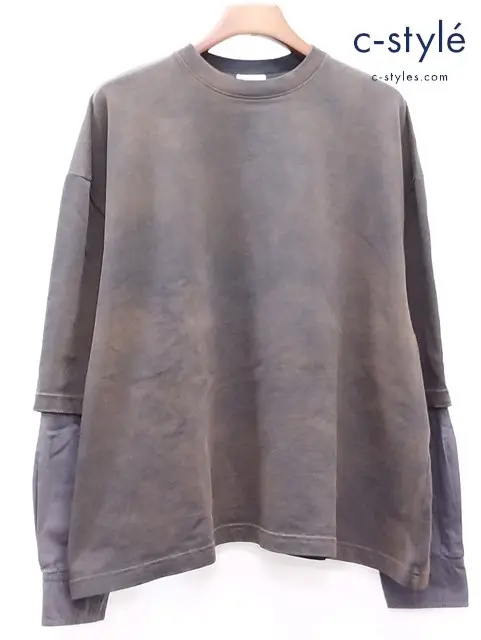 WILLY CHAVARRIA ウィリーチャバリア レイヤードTシャツ スウェット M グレー系