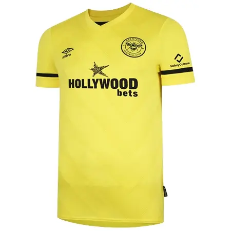 Brentford FC(ブレントフォードFC) サッカー ユニフォーム 21/22 公式 アウェイ 半袖 （選手名、背番号、パッチ込み）