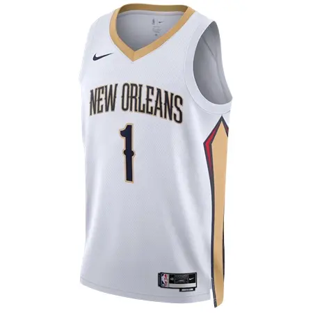 New Orleans Pelicans(ニューオーリンズ ペリカンズ) バスケットボール ユニフォーム Nike アソシエーション エディション スィングマン ジャージ – ホワイト – ザイオン・ウィリアムソン –