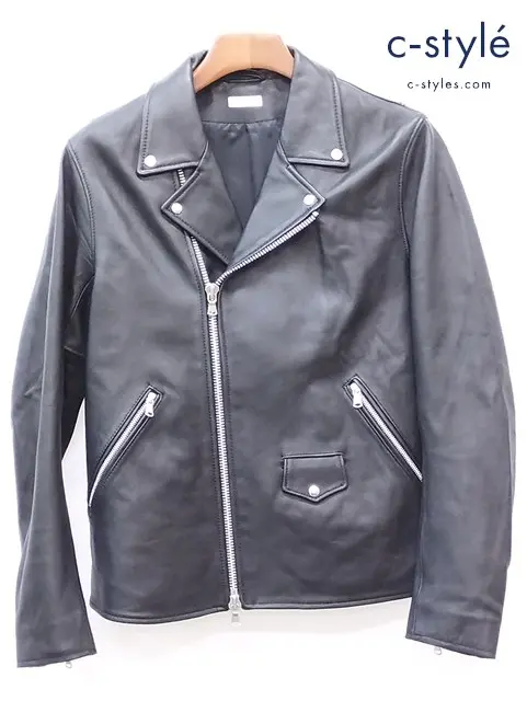 UNITED ARROWS ユナイテッドアローズ ダブルライダースジャケット L ブラック 1225-199-9373 羊革