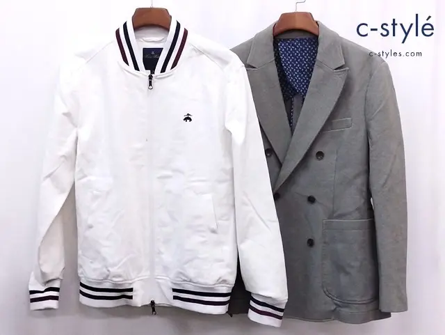 BROOKS BROTHERS ブルックスブラザーズ ジャケット ブルゾン M グレー ホワイト
