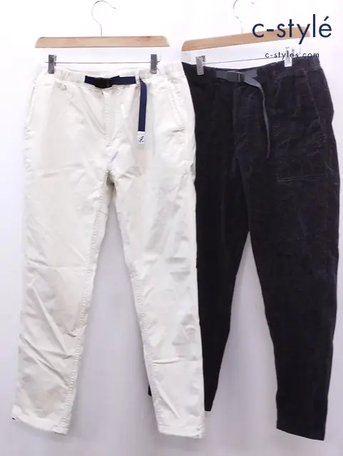 GRAMICCI グラミチ トラックパンツ コーデュロイパンツ L アイボリー ブラック