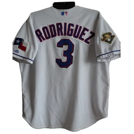 Texas Rangers(テキサス・レンジャーズ) 野球 ユニフォーム Alex RODRIGUEZ アレックス・ロドリゲス 実使用ジャージ 2001年