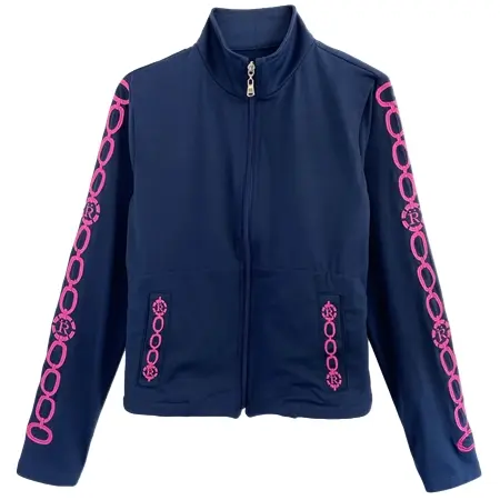 RONNER(ロナー) 乗馬 ウェア Equus Embroidered Zip Jacket Navy & Pink